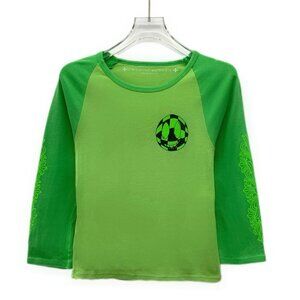 Chrome Hearts Green Kirin Arm Cotton Three-Quarter Sleeve T-Shirt M Round Neck
